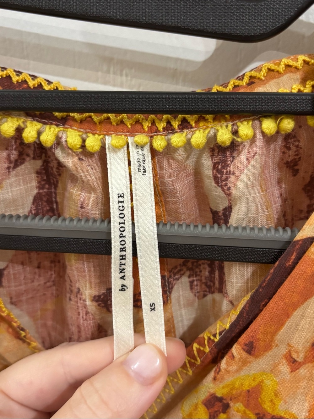 By Anthropologie Tassel Stitched Blouse - Picture 7 of 10